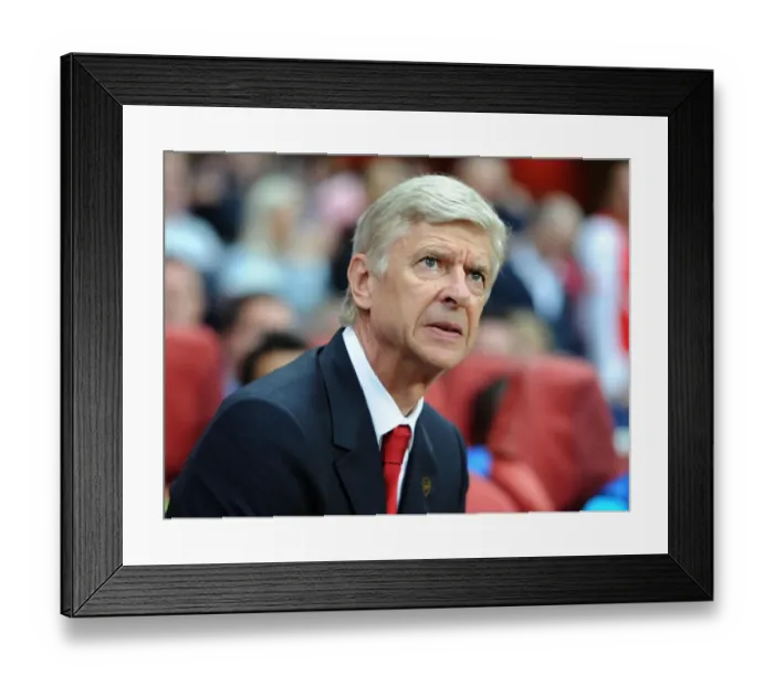 Framed Print : Arsene Wenger: Arsenal Manager in UEFA Champions League Showdown Against Besiktas (2014)