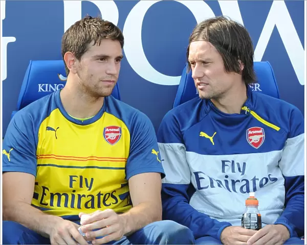 Emi Martinez and Tomas Rosicky (Arsenal). Leicester City 1: 1 Arsenal. Barclays Premier League