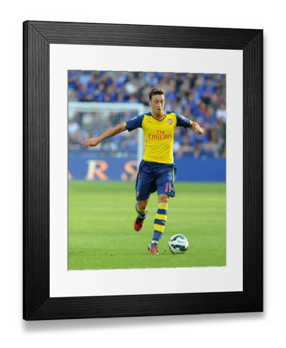Framed Print : Mesut Ozil: In Action Against Leicester City, Premier League 2014-15
