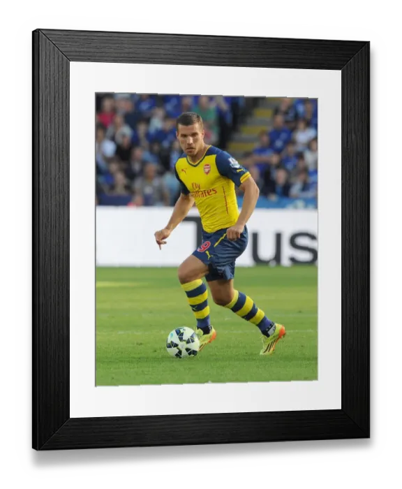 Framed Print : Lukas Podolski in Action: Leicester City vs. Arsenal, Premier League 2014-15 Framed Print : Lukas Podolski in Action: Leicester City vs. Arsenal, Premier League 2014-15