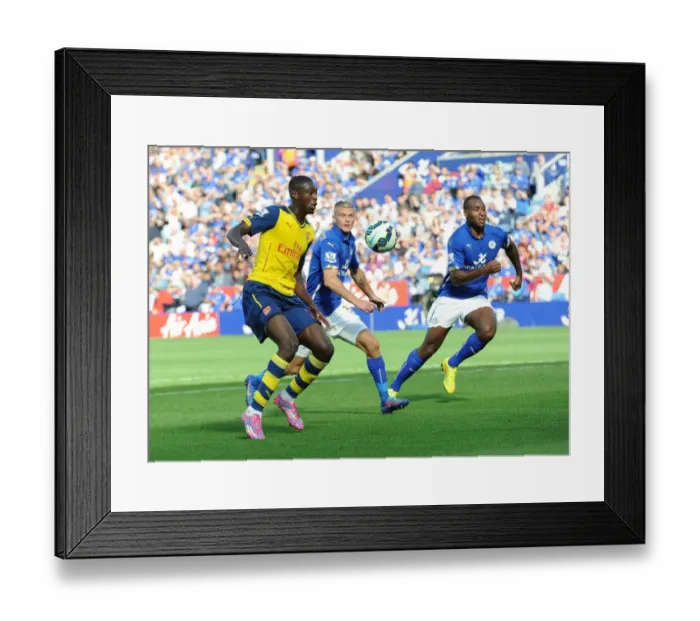 Framed Print : Clash at The King Power: Sanogo vs. Morgan-Konchesky