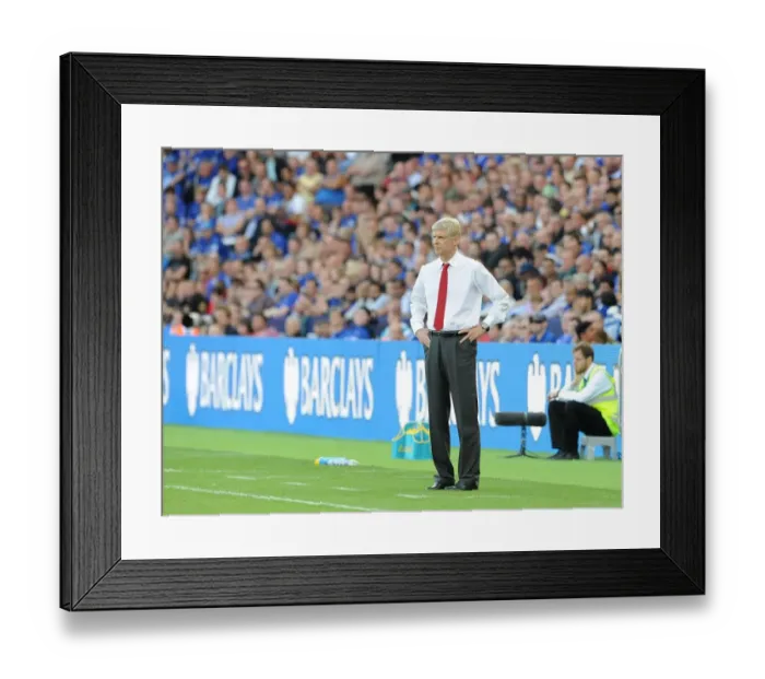 Framed Print : Arsene Wenger Leads Arsenal Against Leicester City in the Premier League (2014-15) Framed Print : Arsene Wenger Leads Arsenal Against Leicester City in the Premier League (2014-15)