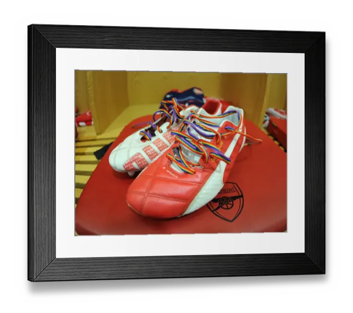 Framed Print : Mikel Arteta's Rainbow Laces: Arsenal's Stand for Diversity (vs Manchester City, 2014-15) Framed Print : Mikel Arteta's Rainbow Laces: Arsenal's Stand for Diversity (vs Manchester City, 2014-15)