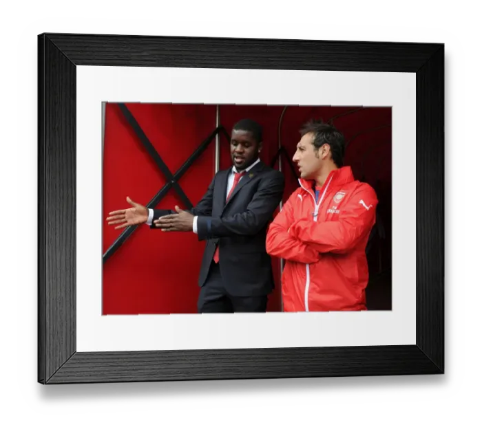 Framed Print : Arsenal's Campbell and Cazorla: Pre-Match Focus at Emirates Stadium (Arsenal v Manchester City, 2014-15) Framed Print : Arsenal's Campbell and Cazorla: Pre-Match Focus at Emirates Stadium (Arsenal v Manchester City, 2014-15)