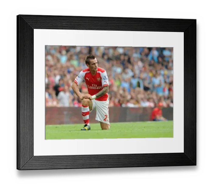 Framed Print : Arsenal vs Manchester City: Mathieu Debuchy in Action (2014-15)