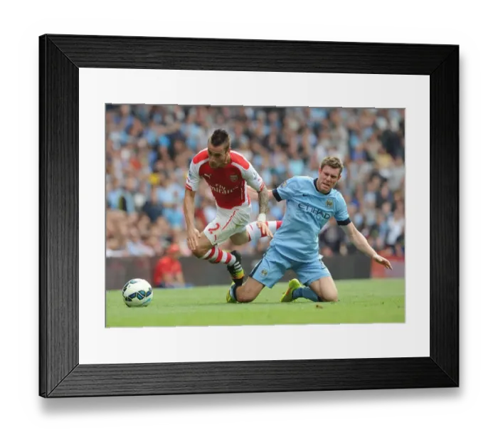 Framed Print : Debuchy vs Milner: Battle at Emirates - Arsenal vs Manchester City, 2014-15 Premier League Framed Print : Debuchy vs Milner: Battle at Emirates - Arsenal vs Manchester City, 2014-15 Premier League
