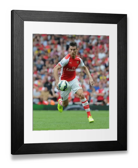 Framed Print : Laurent Koscielny (Arsenal). Arsenal 2: 2 Manchester City. Barclays Premier League