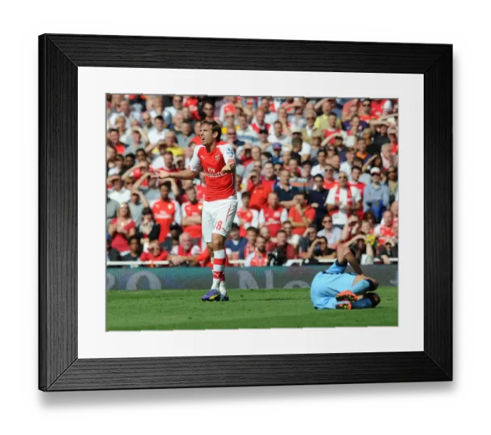 Framed Print : Nacho Monreal (Arsenal). Arsenal 2: 2 Manchester City. Barclays Premier League. Emirates Stadium Framed Print : Nacho Monreal (Arsenal). Arsenal 2: 2 Manchester City. Barclays Premier League. Emirates Stadium