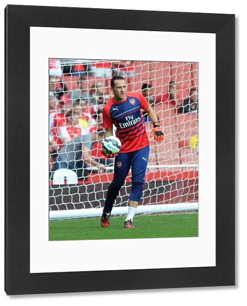 David Ospina (Arsenal) before the match. Arsenal 2: 2 Manchester City. Barclays Premier League