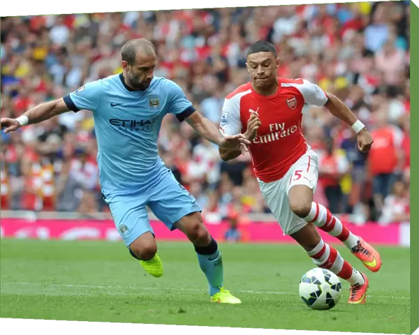 Alex Oxlade-Chamberlain (Arsenal) Pablo Zabaleta (Man City). Arsenal 2: 2 Manchester City