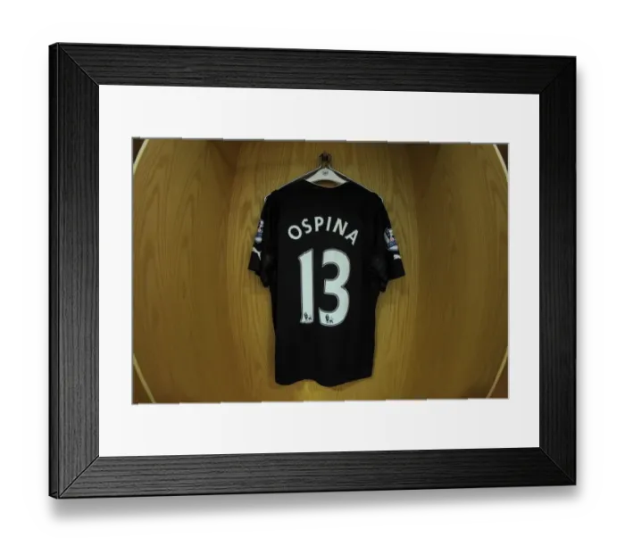 Framed Print : Arsenal's David Ospina Prepares for Manchester City Showdown (2014-15)