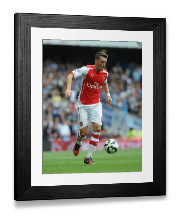 Framed Print : Mesut Ozil in Action: Arsenal vs Manchester City, Premier League 2014-15 Framed Print : Mesut Ozil in Action: Arsenal vs Manchester City, Premier League 2014-15