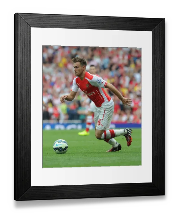Framed Print : Aaron Ramsey: In Action for Arsenal Against Manchester City, Premier League 2014-15