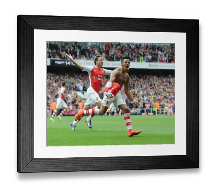 Framed Print : Alexis Sanchez's Double-Strike Triumph: Arsenal's Brilliant Comeback Against Manchester City (2014-15)