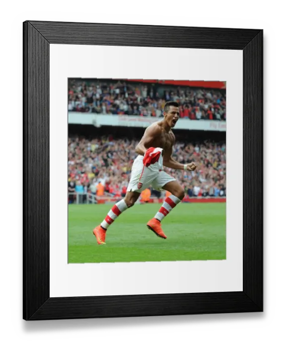 Framed Print : Alexis Sanchez's Double Celebration: Arsenal's Second Goal vs Manchester City (2014-15) Framed Print : Alexis Sanchez's Double Celebration: Arsenal's Second Goal vs Manchester City (2014-15)
