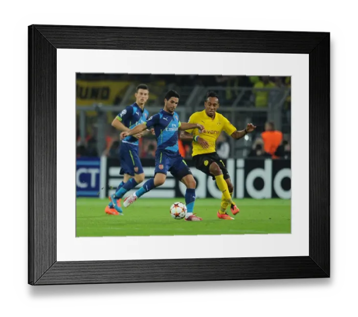 Framed Print : Clash of Stars: Arteta vs Aubameyang in the UEFA Champions League Framed Print : Clash of Stars: Arteta vs Aubameyang in the UEFA Champions League