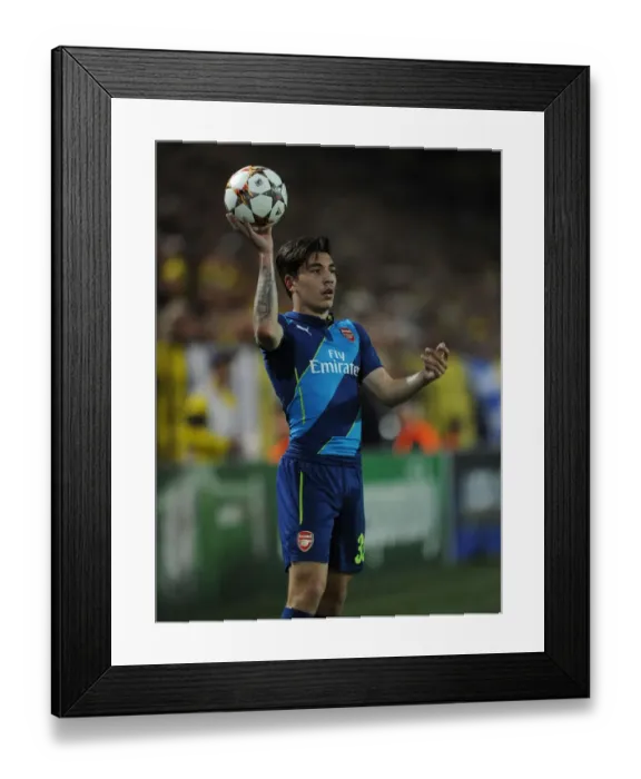 Framed Print : Champions League Showdown: Hector Bellerin vs Borussia Dortmund - A Clash of Talents Framed Print : Champions League Showdown: Hector Bellerin vs Borussia Dortmund - A Clash of Talents