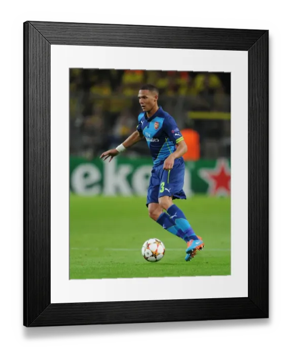 Framed Print : Kieran Gibbs in Action: Arsenal vs. Borussia Dortmund, UEFA Champions League (2014-15) Framed Print : Kieran Gibbs in Action: Arsenal vs. Borussia Dortmund, UEFA Champions League (2014-15)