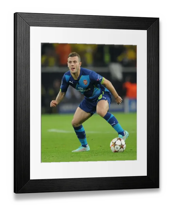 Framed Print : Jack Wilshere in Action: Borussia Dortmund vs. Arsenal, UEFA Champions League (2014-15)