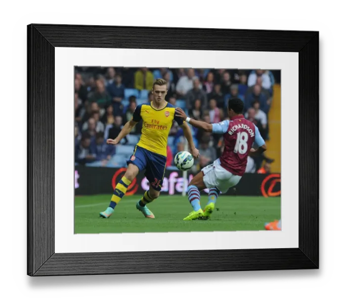 Framed Print : Chambers Under Pressure: Aston Villa vs. Arsenal, Premier League (2014) Framed Print : Chambers Under Pressure: Aston Villa vs. Arsenal, Premier League (2014)