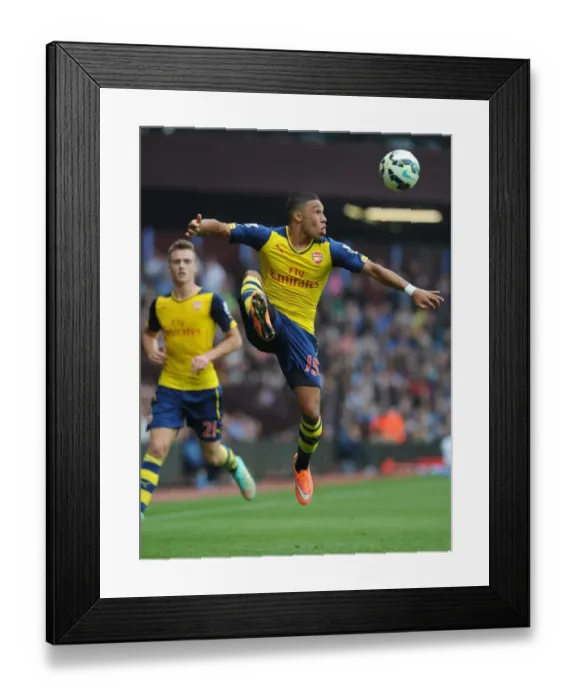 Framed Print : Alex Oxlade-Chamberlain in Action: Aston Villa vs. Arsenal, Premier League 2014-15