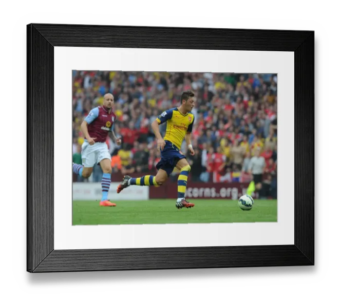Framed Print : Mesut Ozil in Action: Arsenal vs. Aston Villa, Premier League 2014-15 Framed Print : Mesut Ozil in Action: Arsenal vs. Aston Villa, Premier League 2014-15
