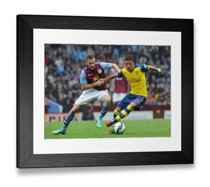Framed Print : Ozil vs. Cleverley: A Battle at Villa Park, 2014-15 Premier League Framed Print : Ozil vs. Cleverley: A Battle at Villa Park, 2014-15 Premier League
