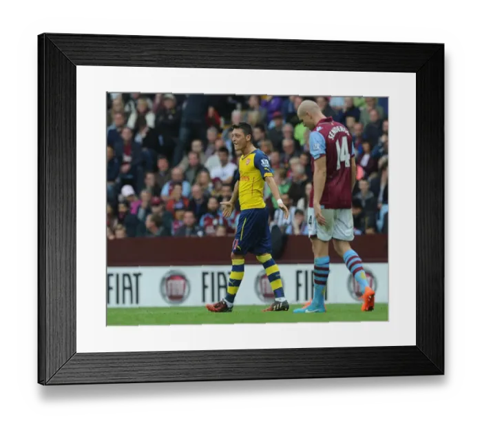 Framed Print : Mesut Ozil Scores First Goal: Aston Villa vs. Arsenal, Premier League 2014-15 Framed Print : Mesut Ozil Scores First Goal: Aston Villa vs. Arsenal, Premier League 2014-15