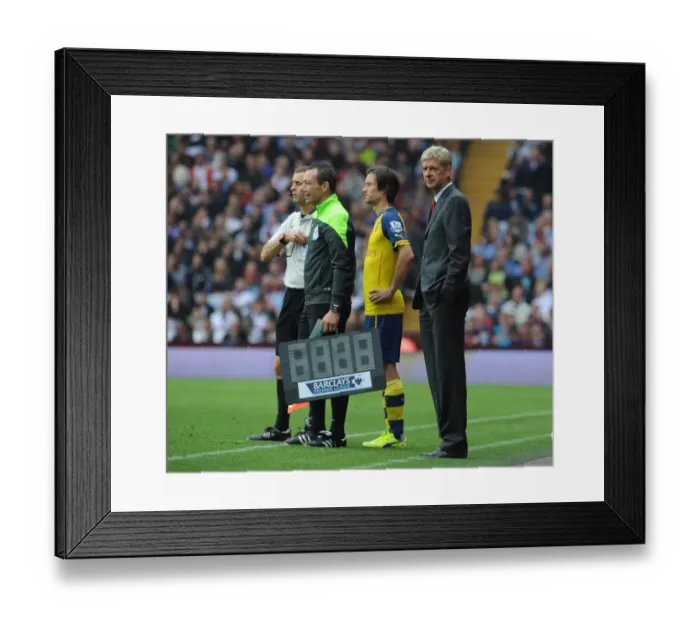 Framed Print : Arsene Wenger and Arsenal Face Aston Villa in Premier League (2014-15)