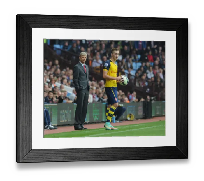 Framed Print : Arsene Wenger and Arsenal Face Aston Villa in Premier League (2014-15)