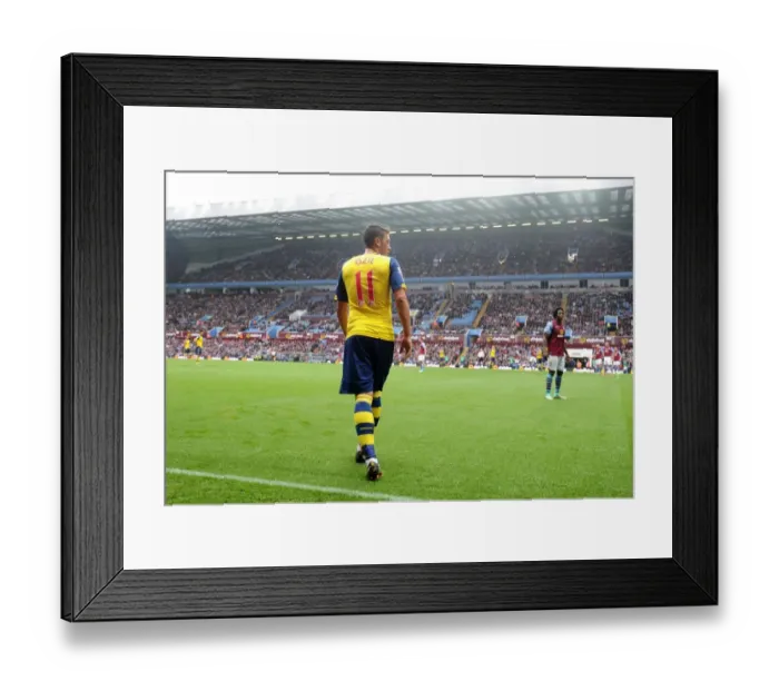 Framed Print : Mesut Ozil: In Action Against Aston Villa, Premier League 2014-15