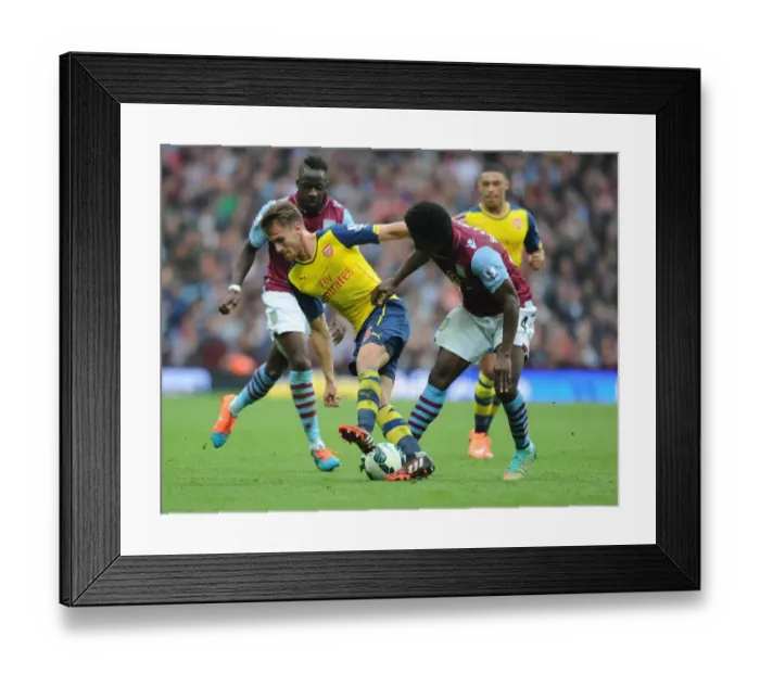 Framed Print : Ramsey vs. Sanchez: A Football Rivalry at Villa Park (Aston Villa vs. Arsenal 2014-15)