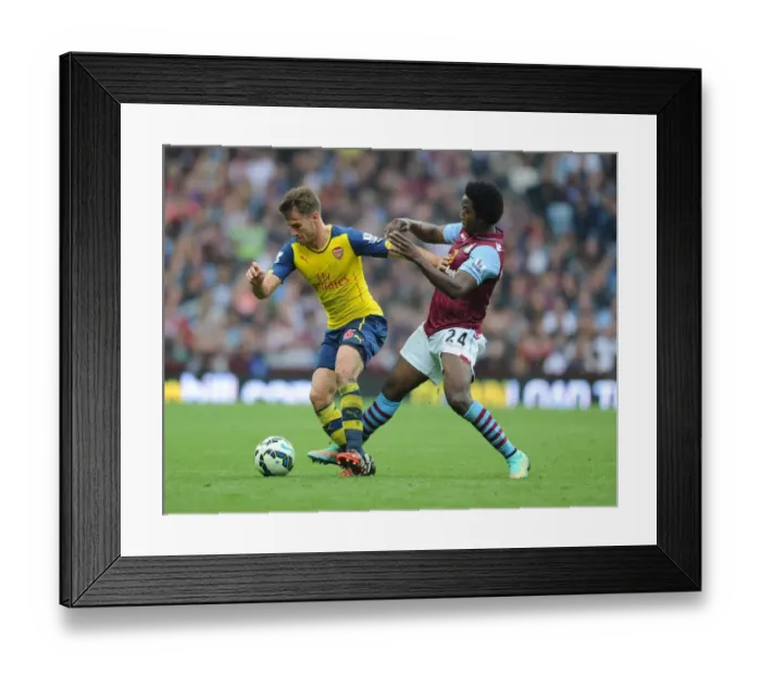 Framed Print : Clash at Villa Park: Ramsey vs. Sanchez, Premier League Showdown (2014) Framed Print : Clash at Villa Park: Ramsey vs. Sanchez, Premier League Showdown (2014)