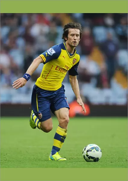 Tomas Rosicky in Action: Arsenal vs. Aston Villa, Premier League 2014-15