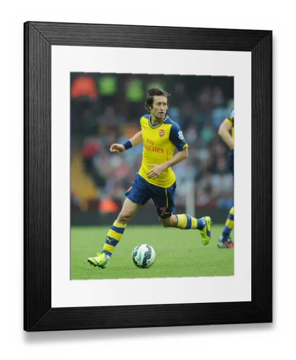Framed Print : Tomas Rosicky: In Action for Arsenal Against Aston Villa, Premier League 2014-15 Framed Print : Tomas Rosicky: In Action for Arsenal Against Aston Villa, Premier League 2014-15