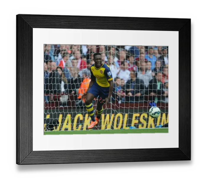Framed Print : Danny Welbeck Scores His Second Goal: Arsenal's Triumph at Aston Villa, Premier League 2014-15