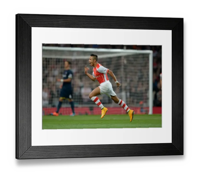 Framed Print : Alexis Sanchez's Thrilling Goal: Arsenal vs. Southampton, League Cup 2014 / 15