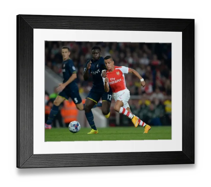 Framed Print : Clash of Stars: Sanchez vs. Wanyama in Arsenal's League Cup Battle Framed Print : Clash of Stars: Sanchez vs. Wanyama in Arsenal's League Cup Battle