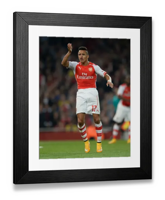 Framed Print : Alexis Sanchez in Action: Arsenal vs Southampton, League Cup 2014 / 15 Framed Print : Alexis Sanchez in Action: Arsenal vs Southampton, League Cup 2014 / 15