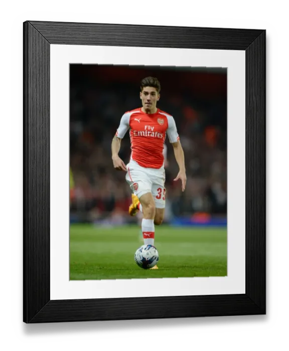 Framed Print : Hector Bellerin: In Action for Arsenal Against Southampton, League Cup 2014 / 15