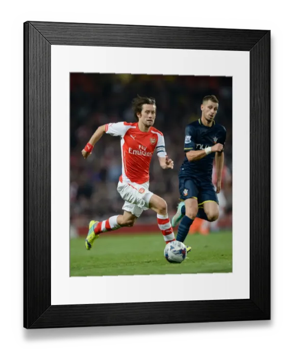 Framed Print : Arsenal vs Southampton: Capital One Cup Battle at Emirates Stadium Framed Print : Arsenal vs Southampton: Capital One Cup Battle at Emirates Stadium