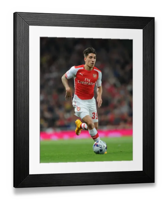 Framed Print : Hector Bellerin: Arsenal's Defensive Star Shines Against Southampton (League Cup 2014 / 15)