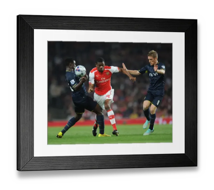 Framed Print : Abou Diaby Surges Past Wanyama and Davis: Arsenal vs Southampton, League Cup 2014 / 15