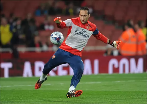 David Ospina (Arsenal) before the match. Arsenal 1: 2 Southampton. Capital One Cup