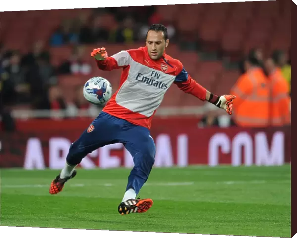 David Ospina (Arsenal) before the match. Arsenal 1: 2 Southampton. Capital One Cup