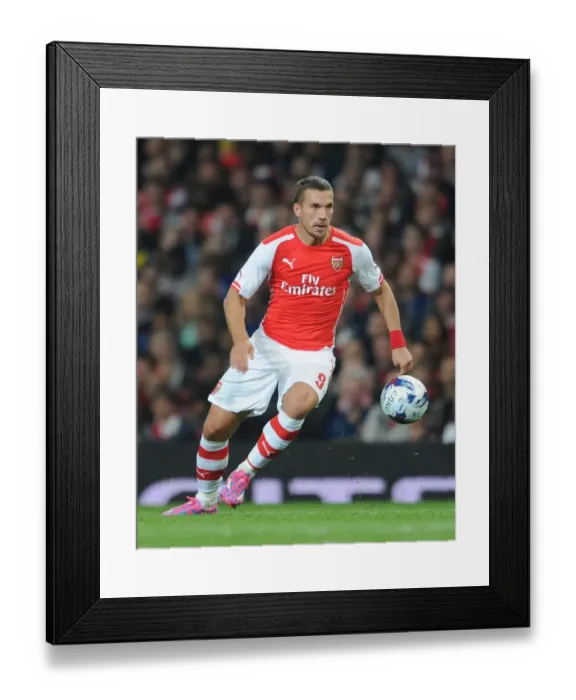 Framed Print : Lukas Podolski in Action: Arsenal vs Southampton, League Cup 2014 / 15 Framed Print : Lukas Podolski in Action: Arsenal vs Southampton, League Cup 2014 / 15