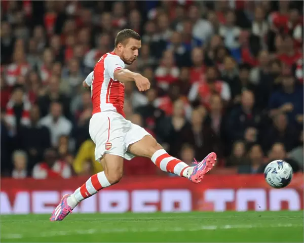 Lukas Podolski in Action: Arsenal vs Southampton, League Cup 2014 / 15
