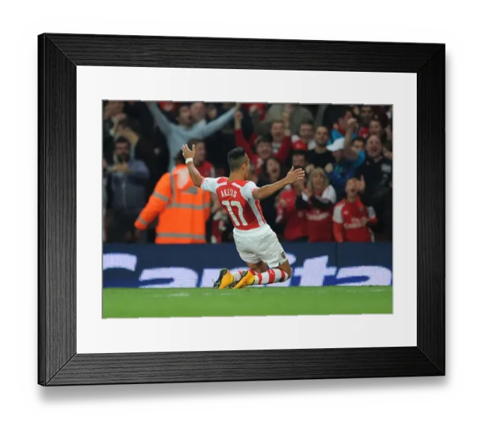 Framed Print : Alexis Sanchez's Thrilling Goal: Arsenal vs Southampton, Capital One Cup 2014 / 15
