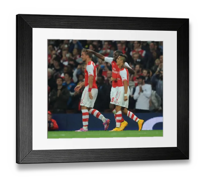 Framed Print : Alexis Sanchez and Joel Campbell Celebrate Goal for Arsenal against Southampton (Capital One Cup 2014 / 15) Framed Print : Alexis Sanchez and Joel Campbell Celebrate Goal for Arsenal against Southampton (Capital One Cup 2014 / 15)