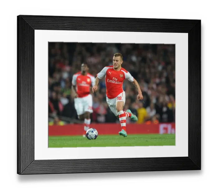 Framed Print : Jack Wilshere in Action: Arsenal vs Southampton, League Cup 2014 / 15
